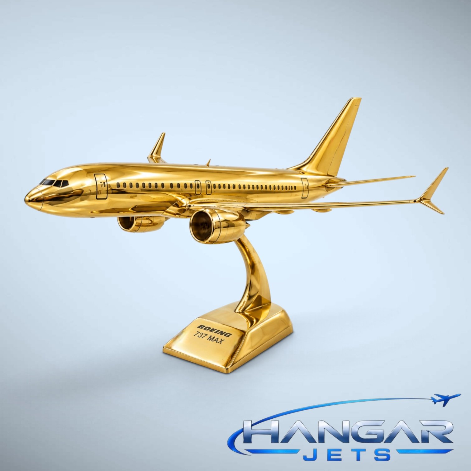 Boeing 737‑8 MAX Brass Model – Exclusive by HangarJets.com
