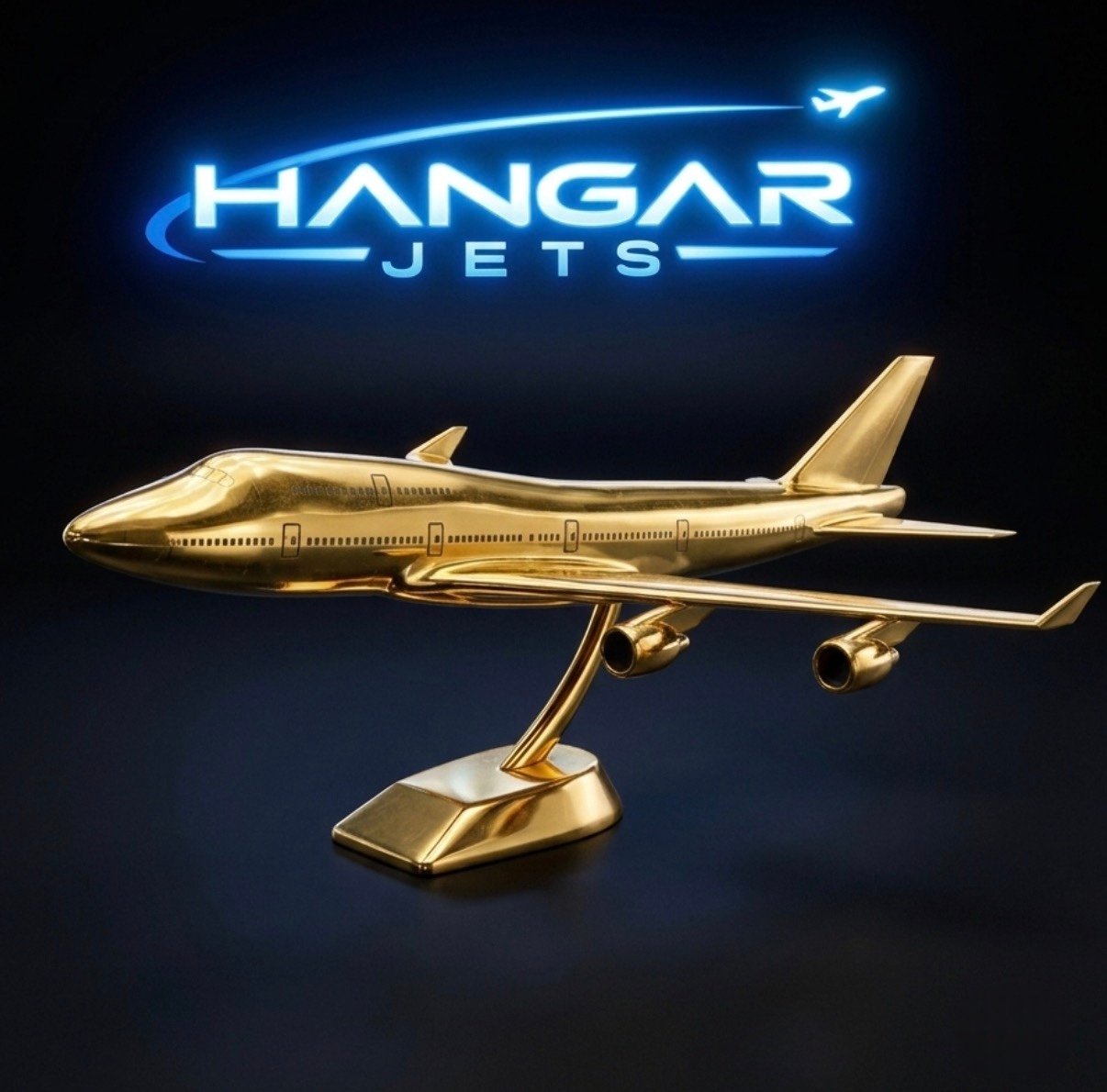Queen of the Skies 747-400 Brass Highly polished Handmade